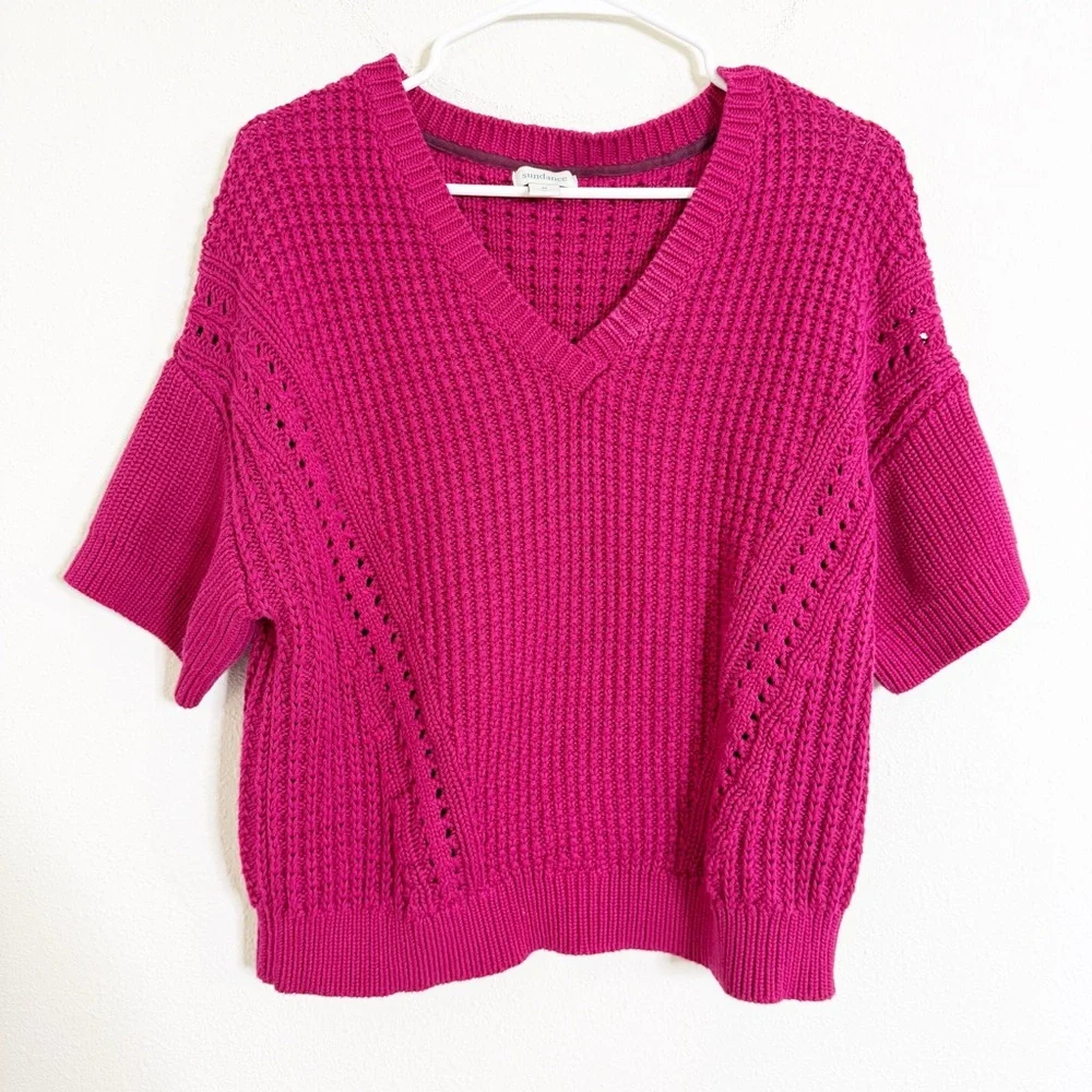 Sundance my everyday v-neck sangria sweater - Picture 2 of 5